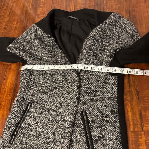 Diane von Furstenberg DVF Lulu Wool blend Boucle Long Coat Gray Black Women’s 0 - Picture 15 of 16